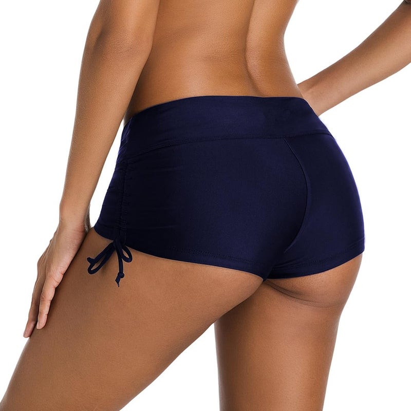 Micosuza Womens Boardshorts Swimming Shorts Bikini Tankini Bottom Mini Board Short Swimwear Navy L - Image 4